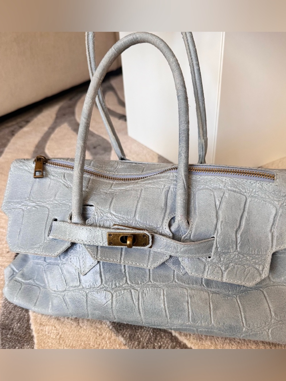 Croc blue bag
